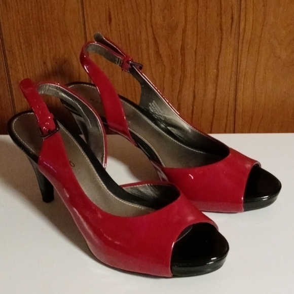 Bandolino slingback sandal dark red size 7 - Picture 2 of 9